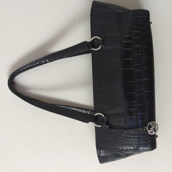 EUC Monsac Black Croc-Embossed Baguette Bag - 100% leather - Picture 1 of 12